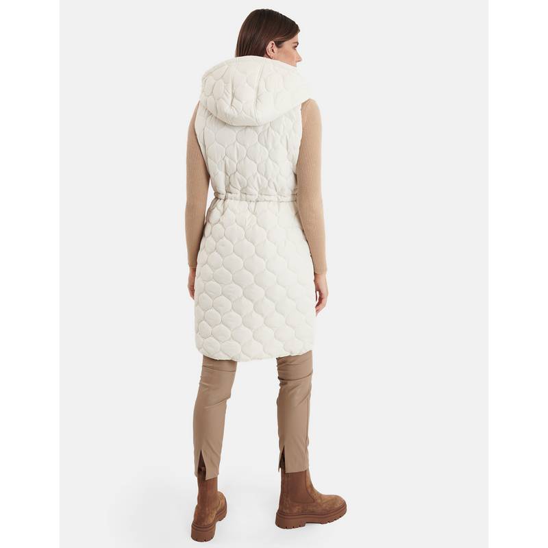 Threadbare THB Crush Quilted Long Line Gillet Longweste Damen
