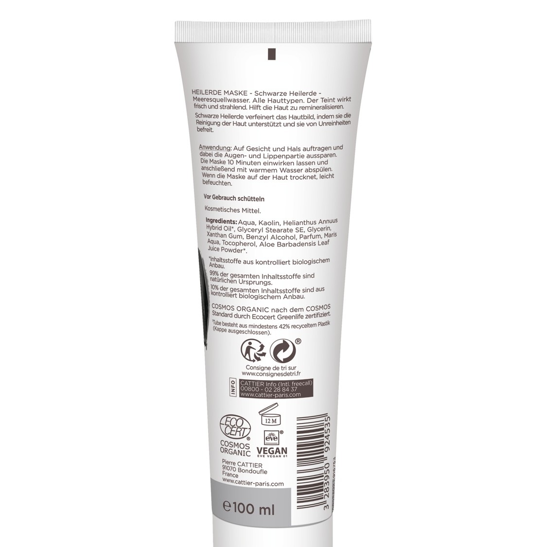 Schwarze Heilerde Maske