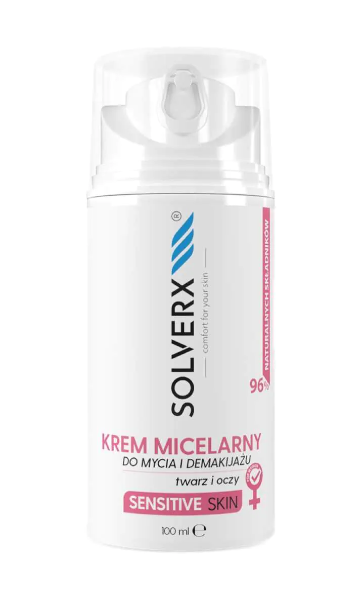Solverx Sensitive Skin - Krema za skidanje šminke s lica 100ml