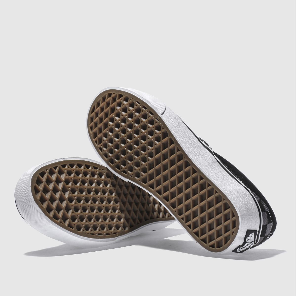 Vans klassiska schackrutiga träningsskor i svart och grått