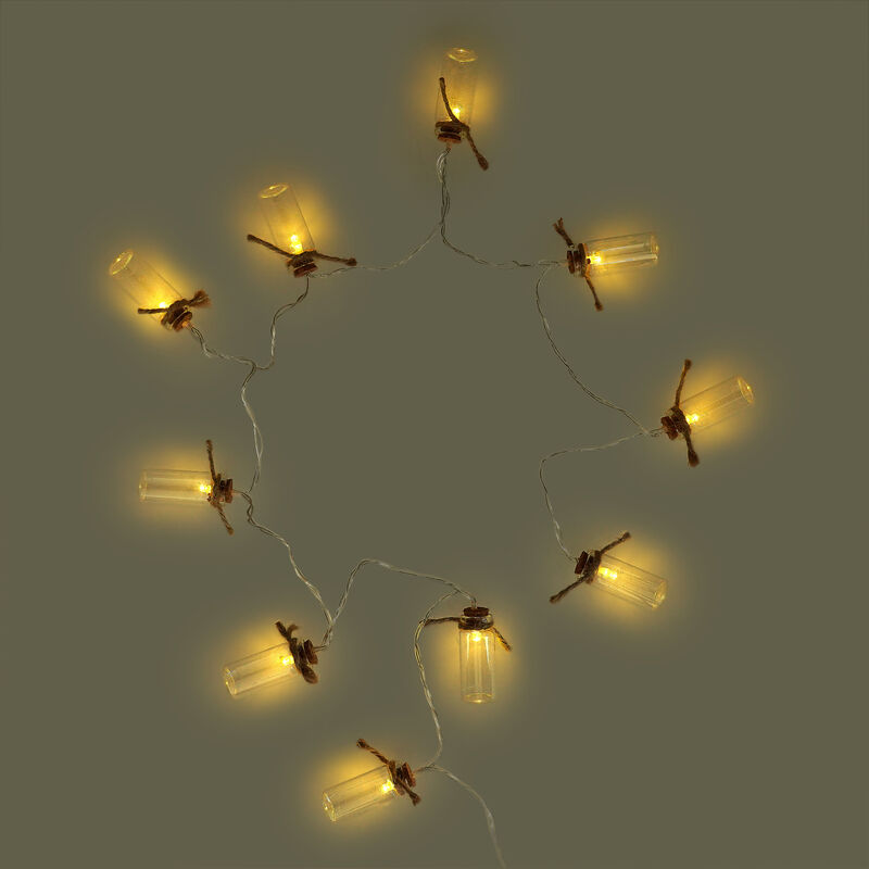 Guirnaldas de luces LED con recipientes de vidrio
