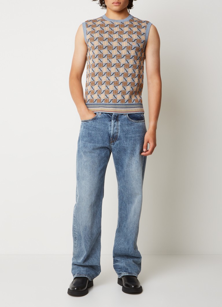 Sweter w kratę Spencer Etro z cienkiej wełny
