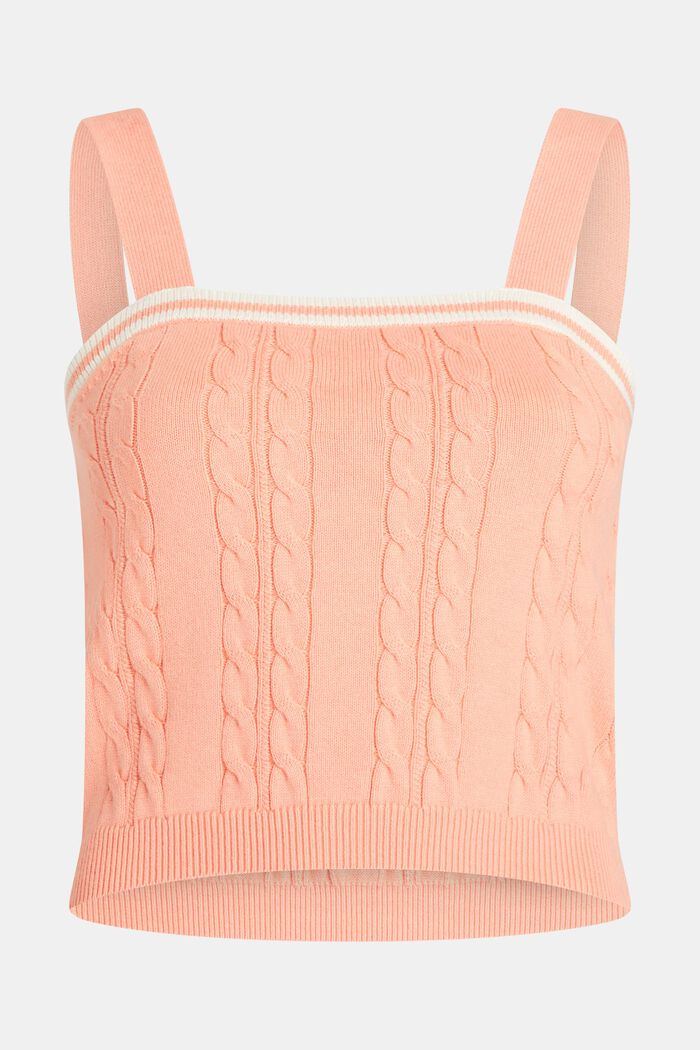 Pullover Camisole mit Zopfmuster und Delfin-Logo