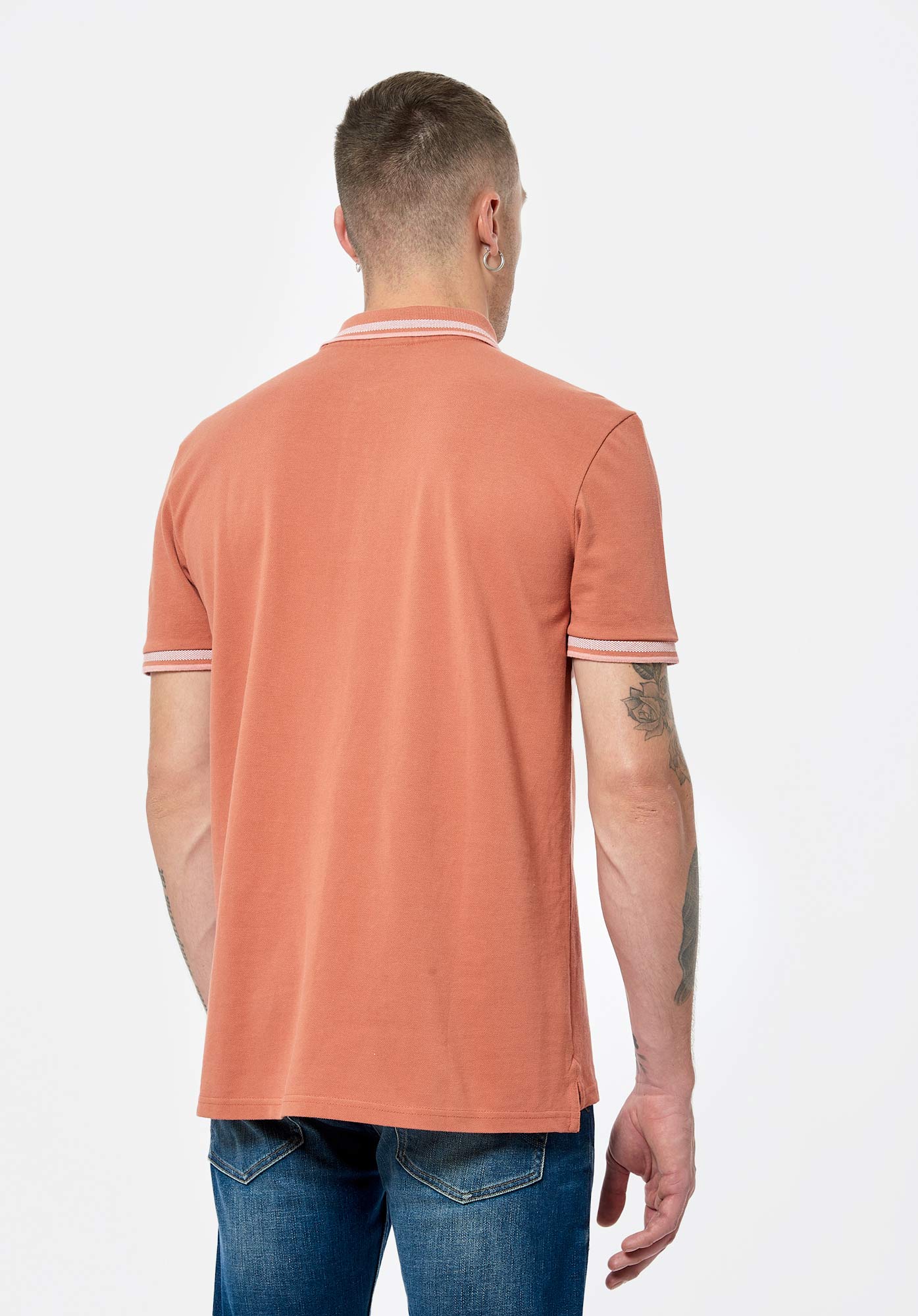 RAYOC  Polo orange Homme en 100% coton bio