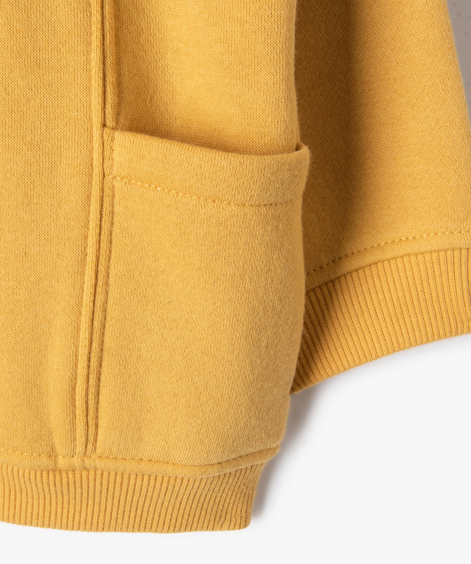 Sweat zippé molletonné à capuche bébé Garçon jaune | GEMO