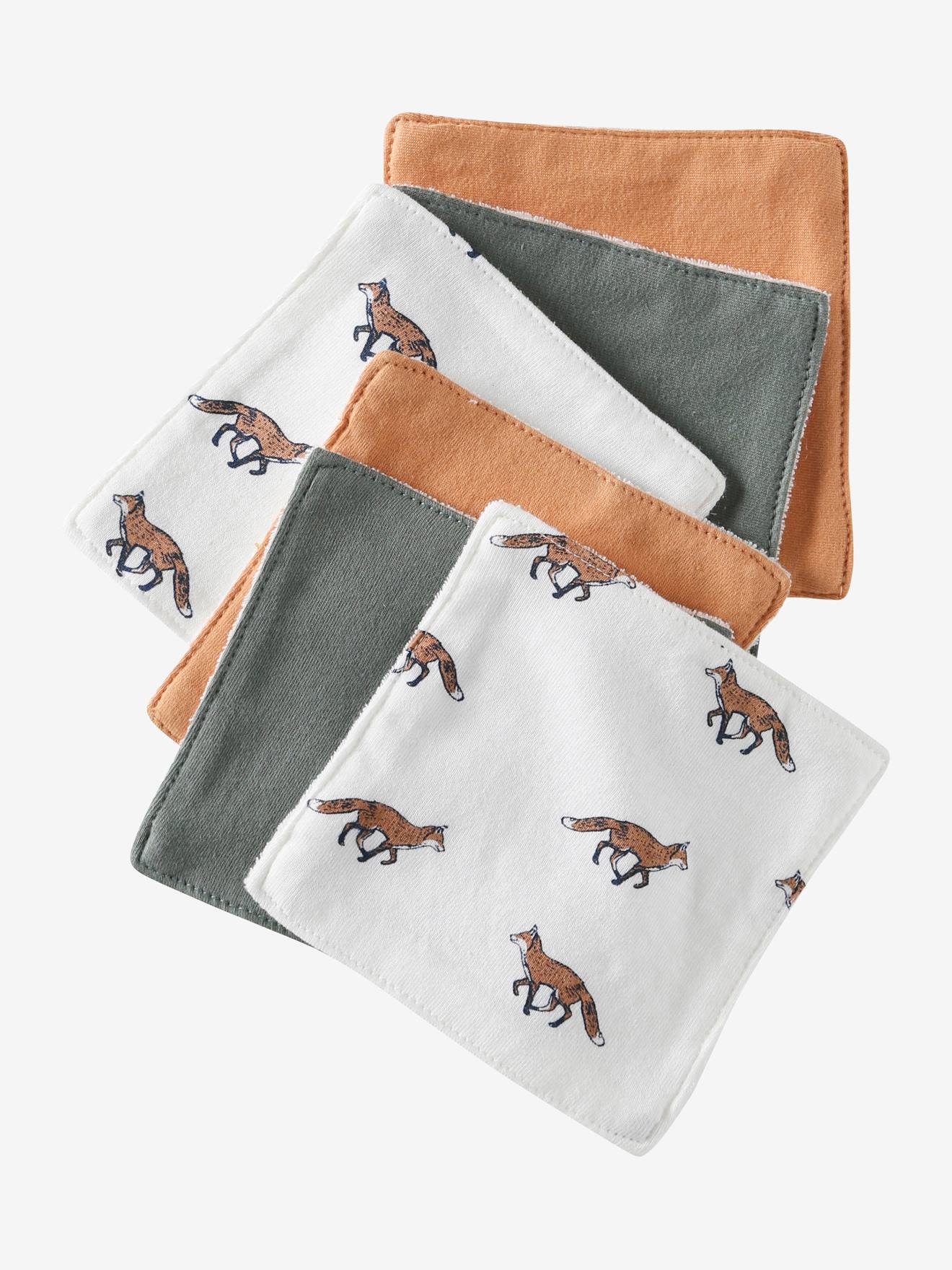 Lot de 6 lingettes lavables champêtre