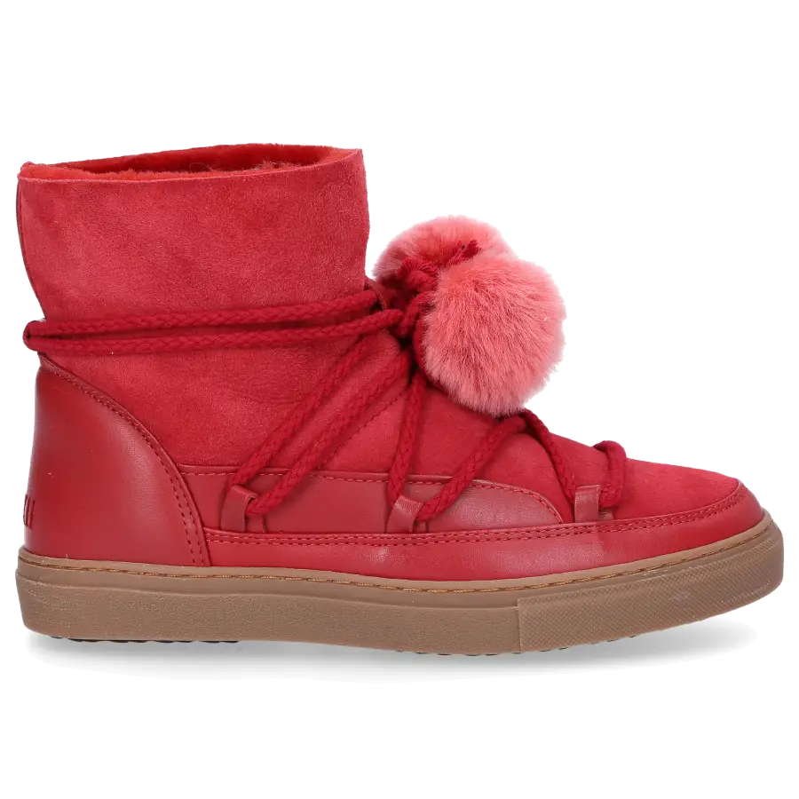 INUIKII - Snowboots 20100 Kalbsleder Bommel rot - rot