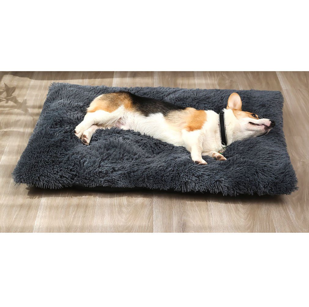 Runxizhou Topflappen Flauschig Hundebett Mittelgroße Hunde, Hundekissen Grosse, Grau S