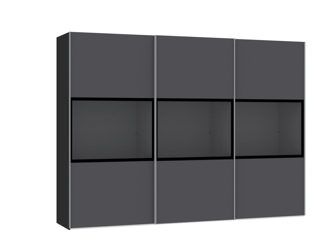 Jutzler Schwebetürenschrank Longline Rauchglas 303 x 220 cm