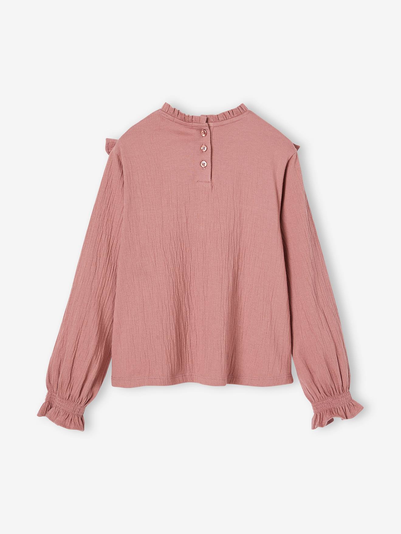 Vertbaudet Mädchen Blusenshirt - rosenholz