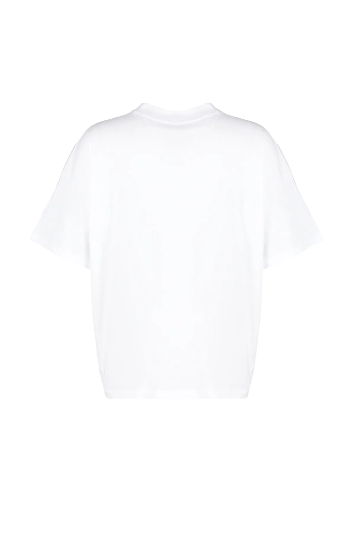 Trendyol Curve  Geripptes, weit geschnittenes Basic-Strick-T-Shirt mit weißem Kragen TBBSS23BF00017