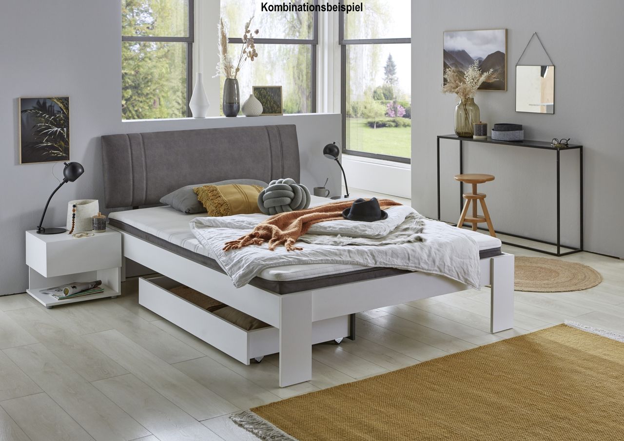 Relita Futonbett Lian, LF 140 x 200 cm, inkl. Polsterkopfteil Besa und Rolllattenrost