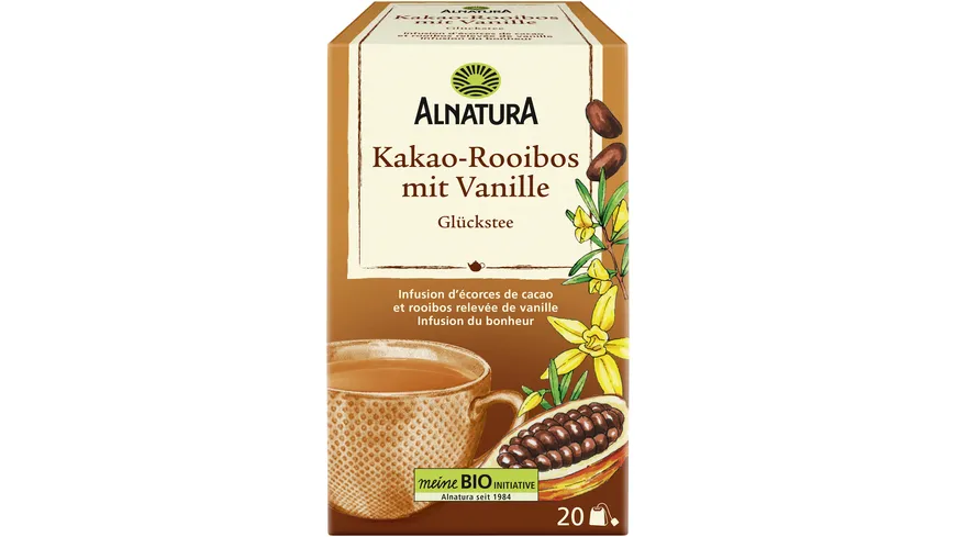 Alnatura Bio Glückstee Kakao-Rooibos mit Vanille 40 g