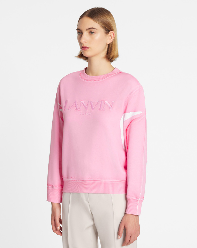 SWEAT-SHIRT BRODÉ LANVIN PARIS SURIMPRIMÉ