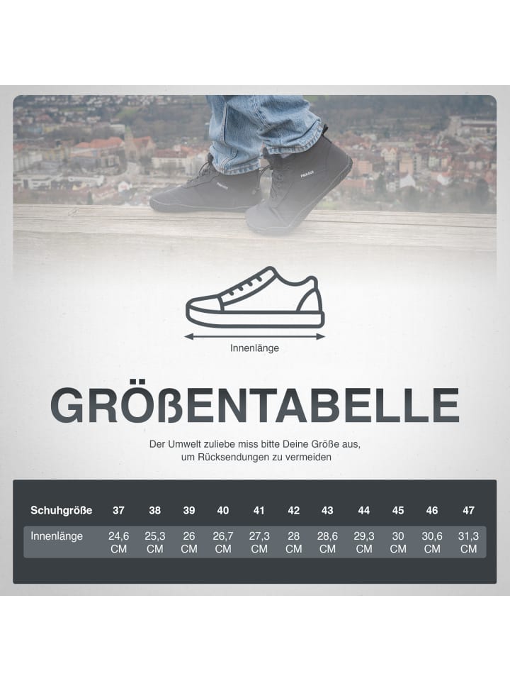 PAULGOS Winterbarfußschuhe, unisex, Größe 37-47 in 3 Farben in Grau günstig kaufen