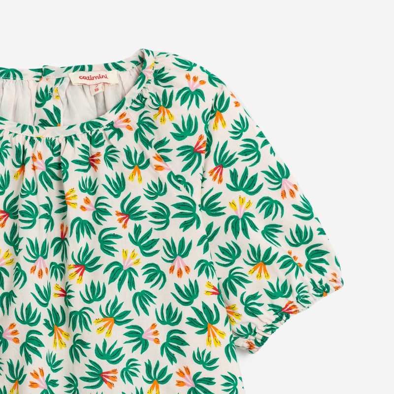 Robe bébé fille vertee à imprimés tropicaux Catimini