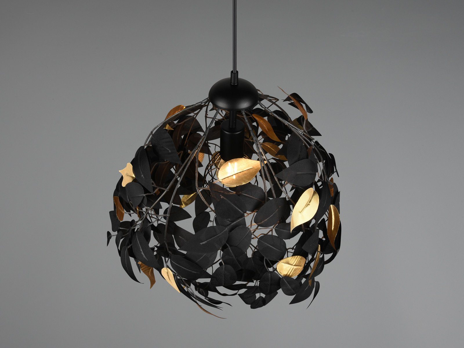 meineWunschleuchte LED Pendelleuchte, Dimmfunktion, LED wechselbar, Warmweiß, Ausgefallene Designer-lampen hängend für über-n Esstisch Schwarz Ø38cm