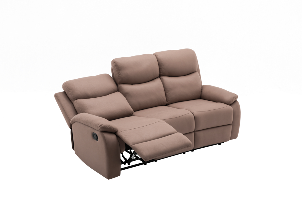 Happy Home Happy Home Polstergarnitur 3tlg. Relaxsofa Set mit 5 Relaxfunktionen braun