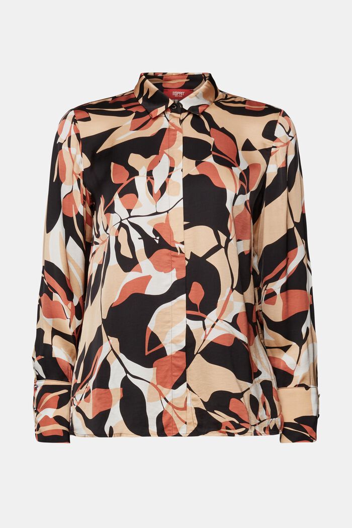 Satinbluse mit Allover-Muster