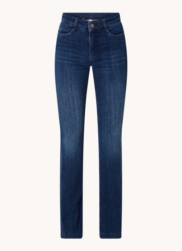 Jeansy MAC Jeans Dream ze średnim stanem i rozszerzanymi nogawkami, wykonane z elastycznego materiału.