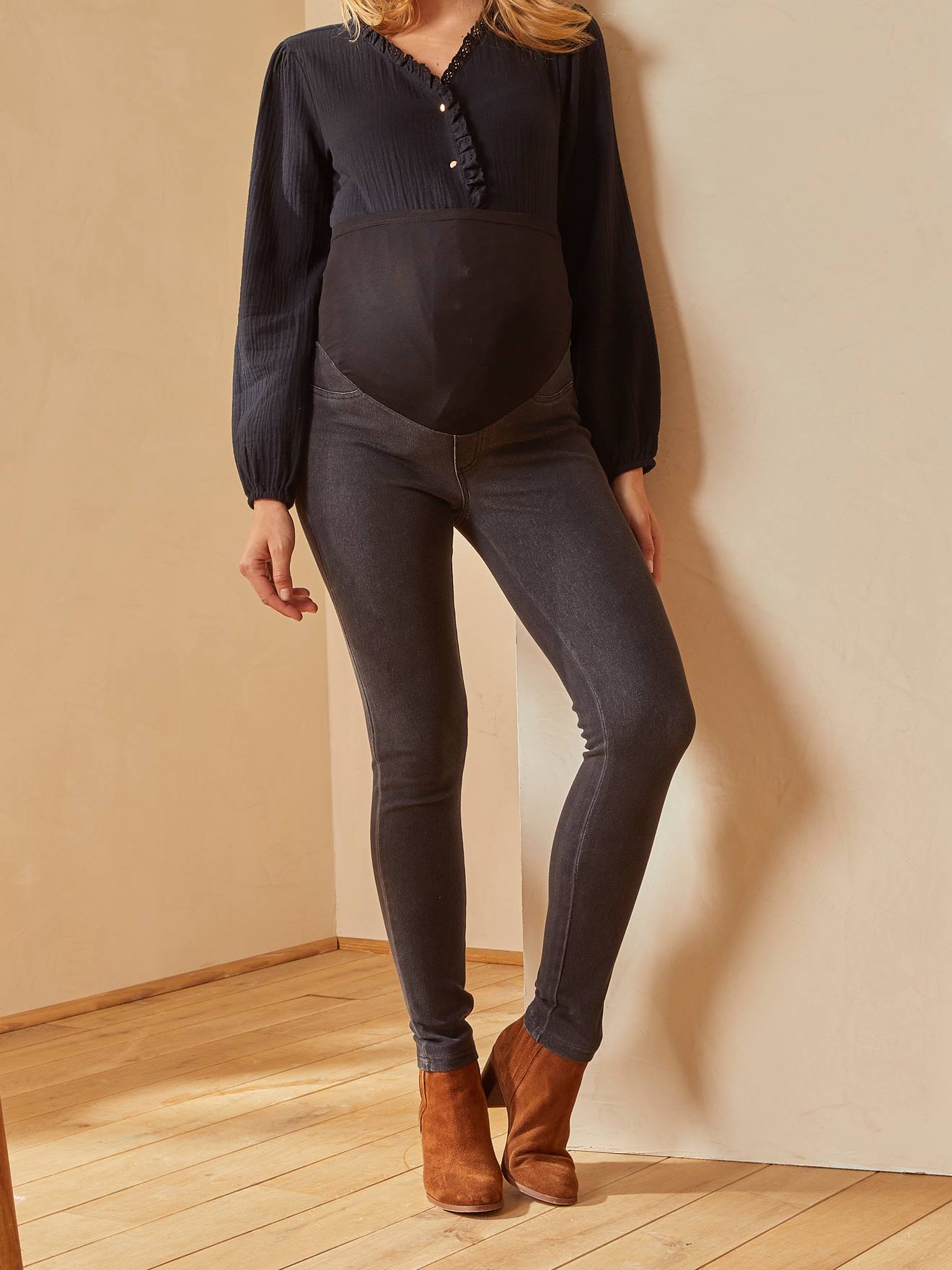 Vertbaudet Nahtlose Umstands-Jeggings - grau