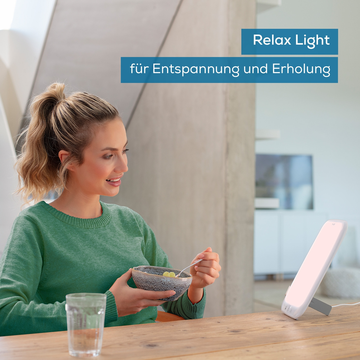 Beurer Tageslichtlampe TL 35-Tageslichtlampe mit 4-stufigem Dimmer, 3 einstellbaren Farbtemperaturen und praktischer Aufbewahrungstasche