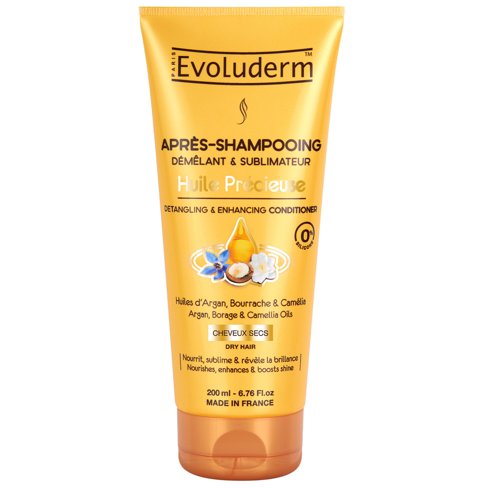 evoluderm Huile Précieuse Après shampoing Démêlant & Sublimateur - 200 ml