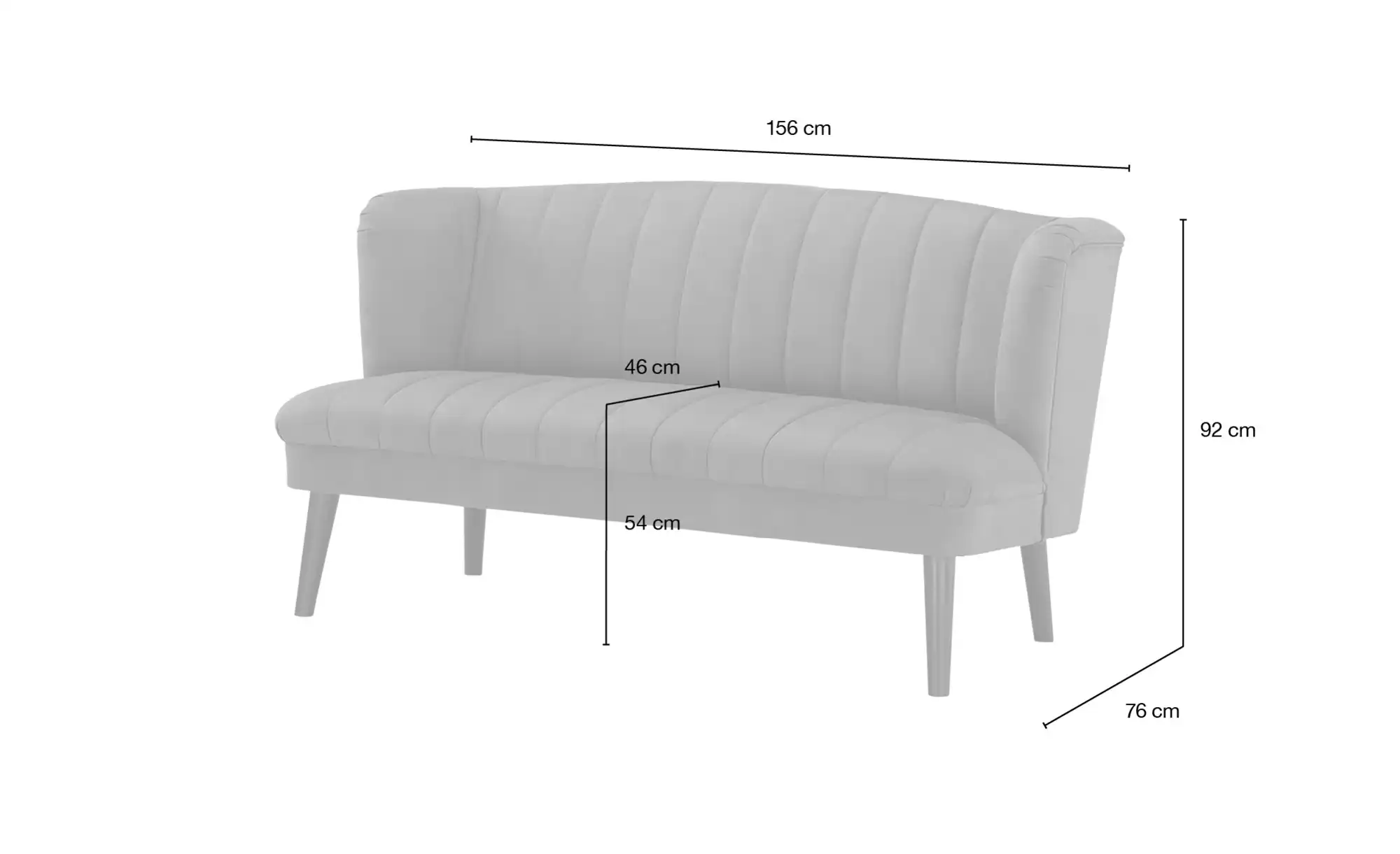 Twist Küchensofa  Samt Rina