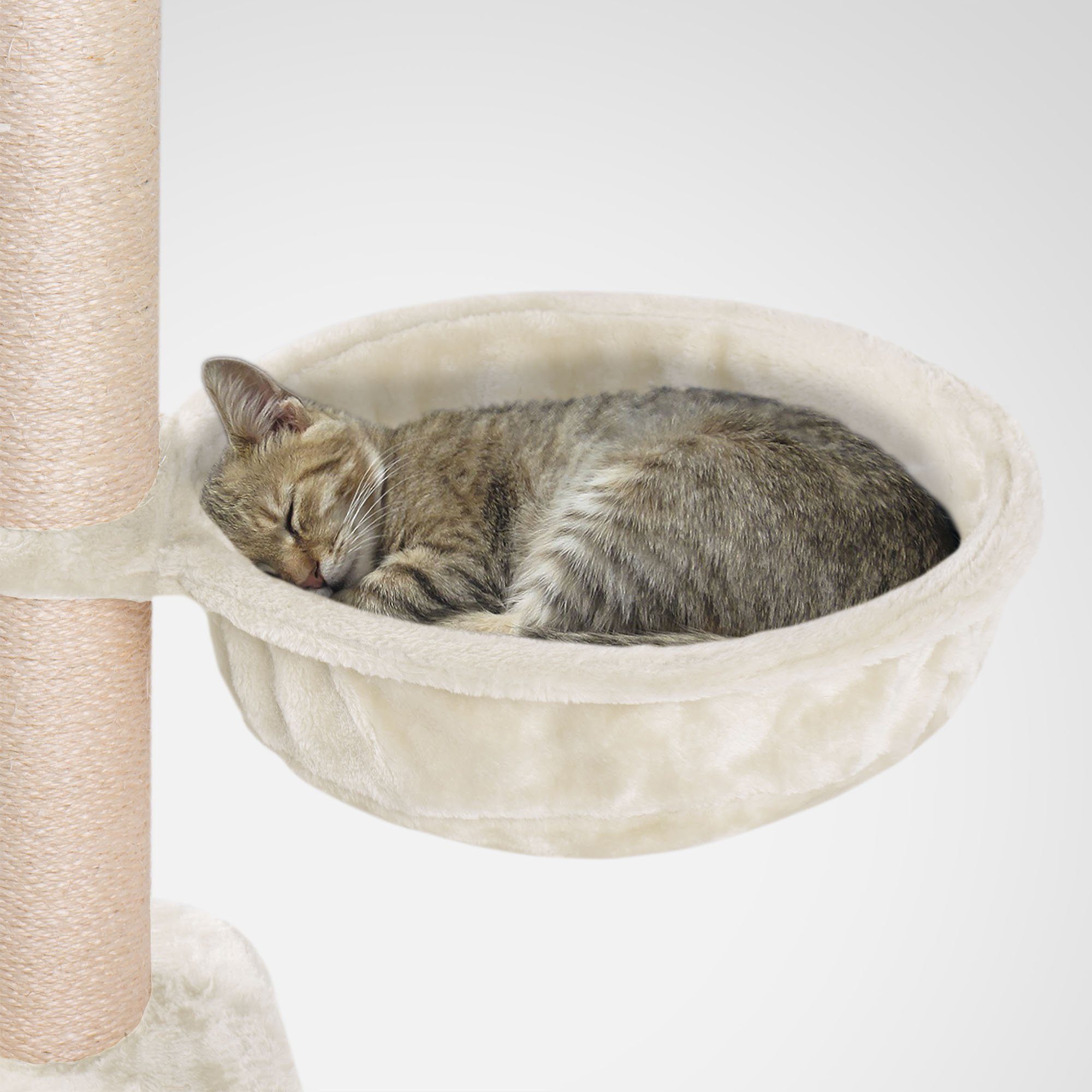 Happypet Kratzbaum-Liegemulde CATMH40, Plüsch, Durchmesser: ca. 40 cm, Hochwertiger Plüsch, Belastbarkeit: bis 15 kg.