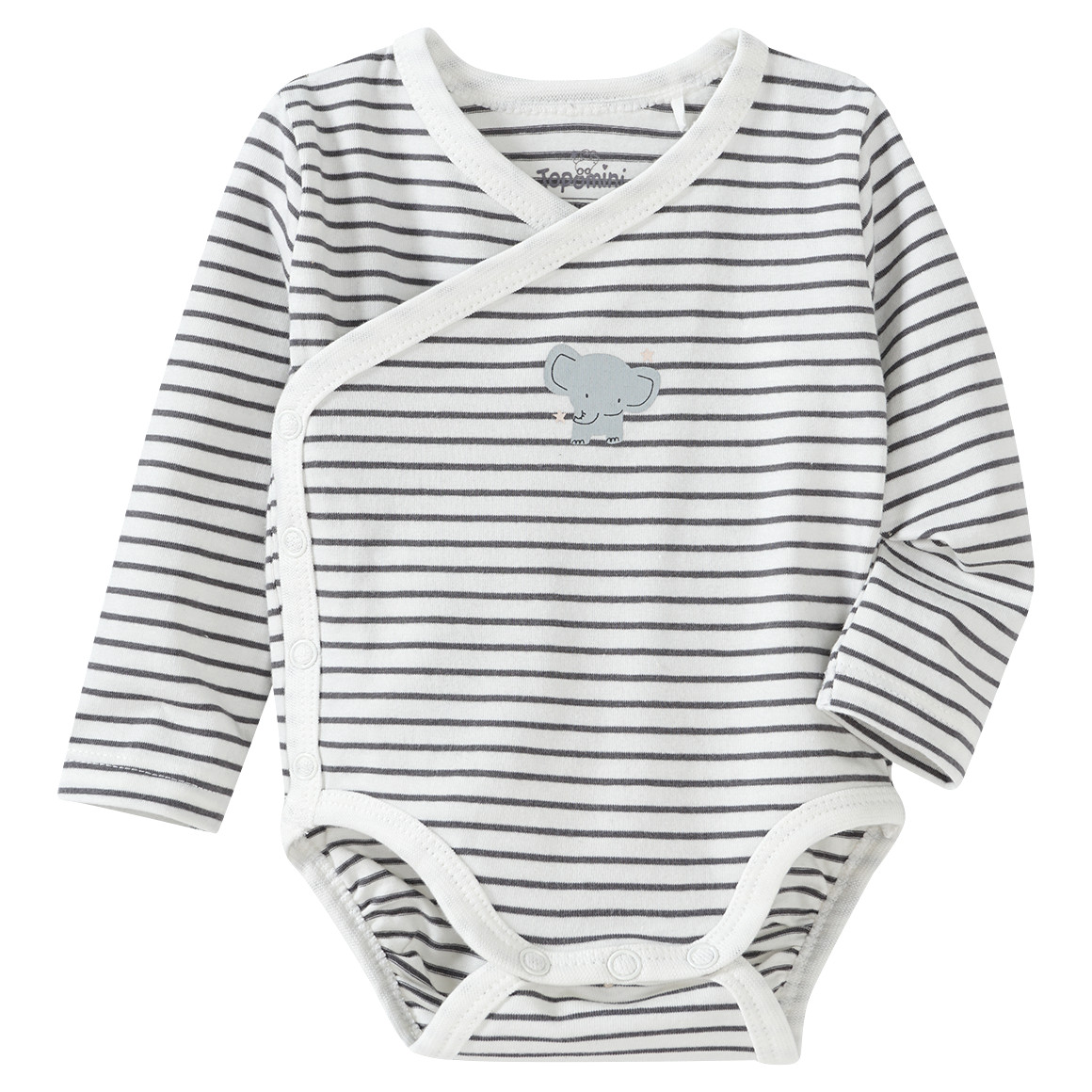 Newborn Wickelbody mit Elefanten-Print