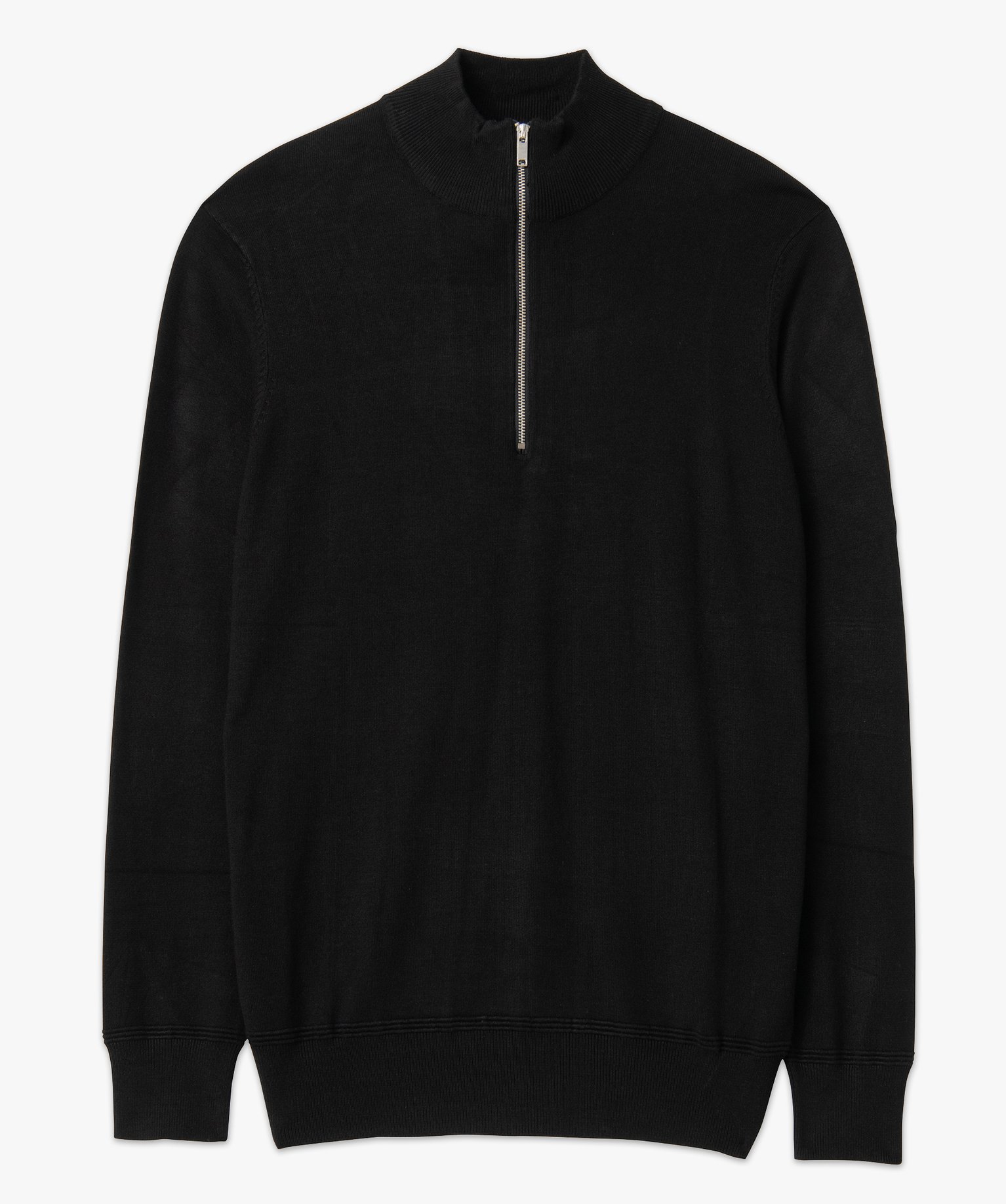 Pull homme en maille fine avec col camionneur noir | GEMO