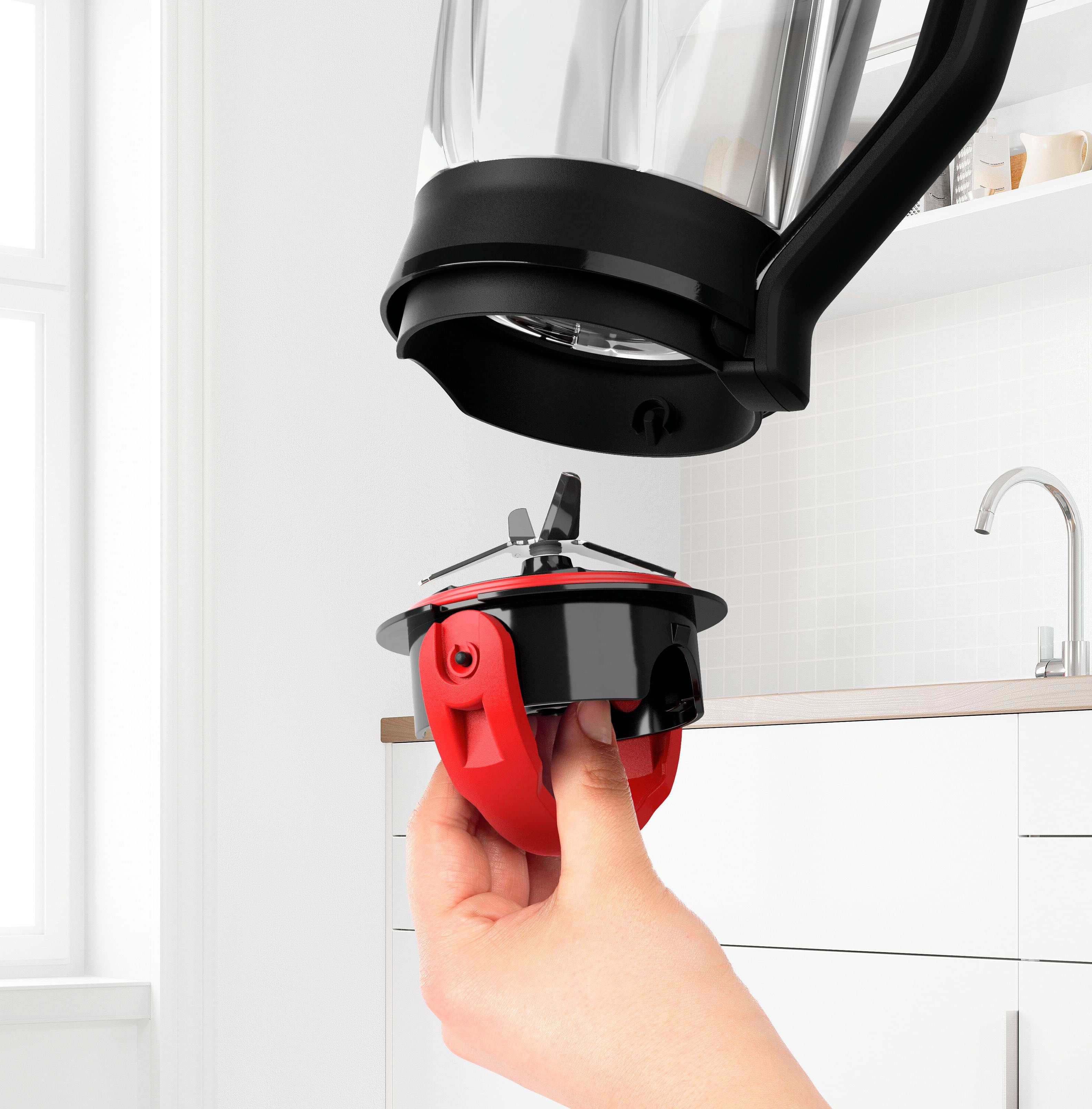 BOSCH Standmixer MMB6174SN VitaPower, 1200 W, 30.000 U/Min,ThermoSafe Glasbehälter 1,5L,inkl. Stößel+Flasche 0,6L