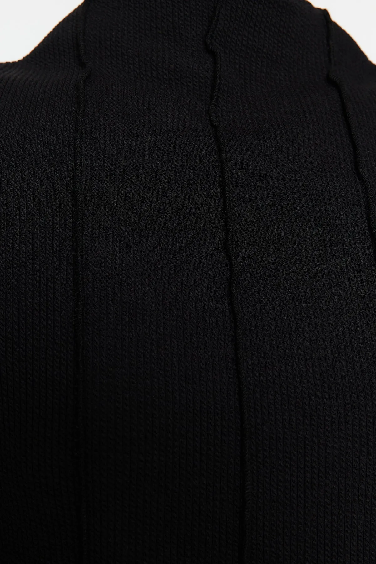 Trendyol Modest  Schwarzes Set aus Bluse, Hose und Oberteil mit geripptem Detail aus Strick TCTAW24US00082