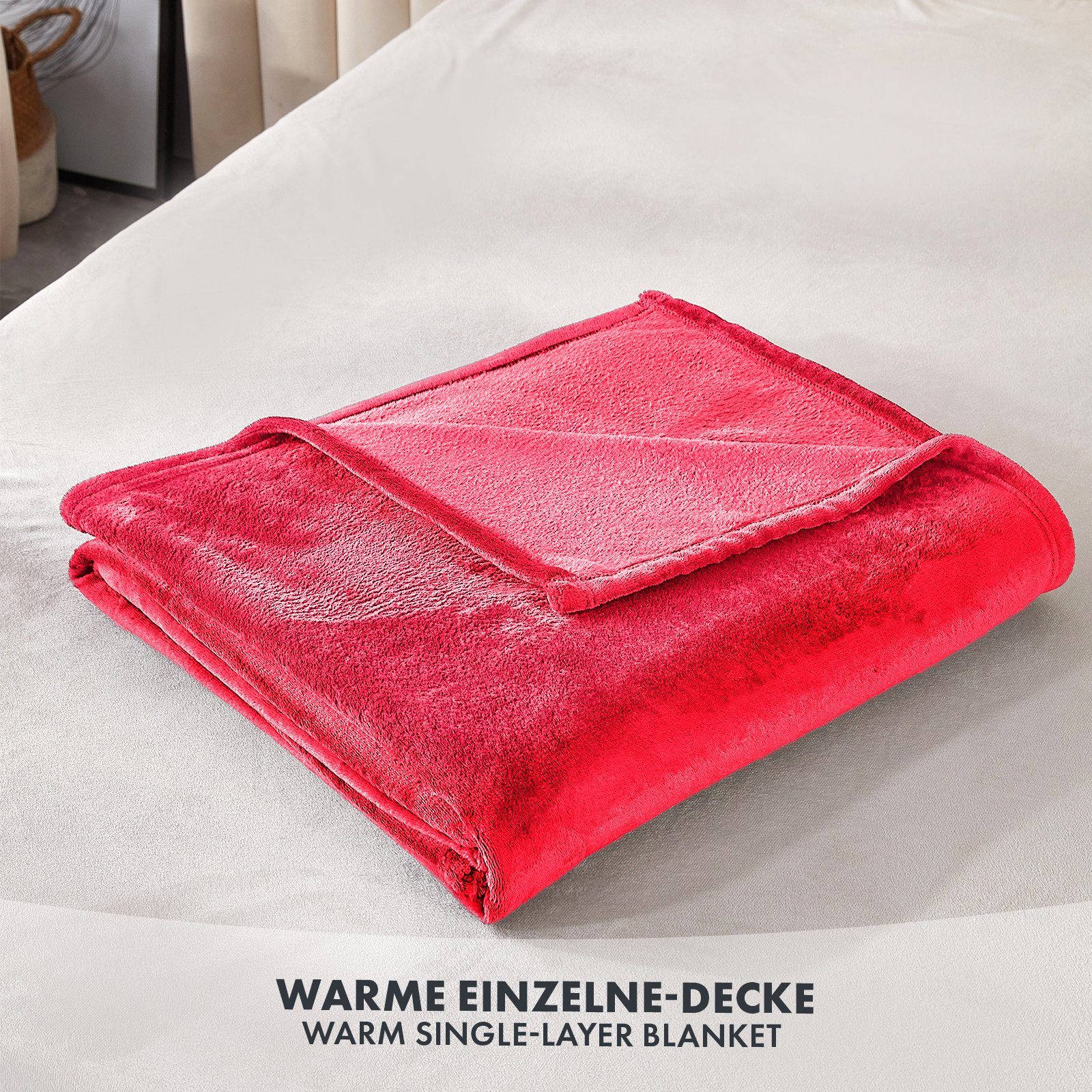 Wohndecke Grace, aus flauschigem Flanell, verschiedene Größen und Farben, Karat