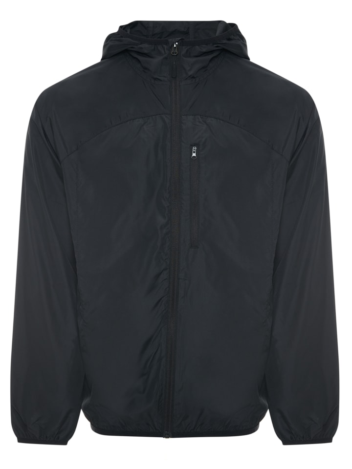 Threadbare Windbreaker Fitness Jacket Beckham - Black in Black günstig kaufen