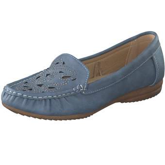 smiling for feet Mokassin in blau