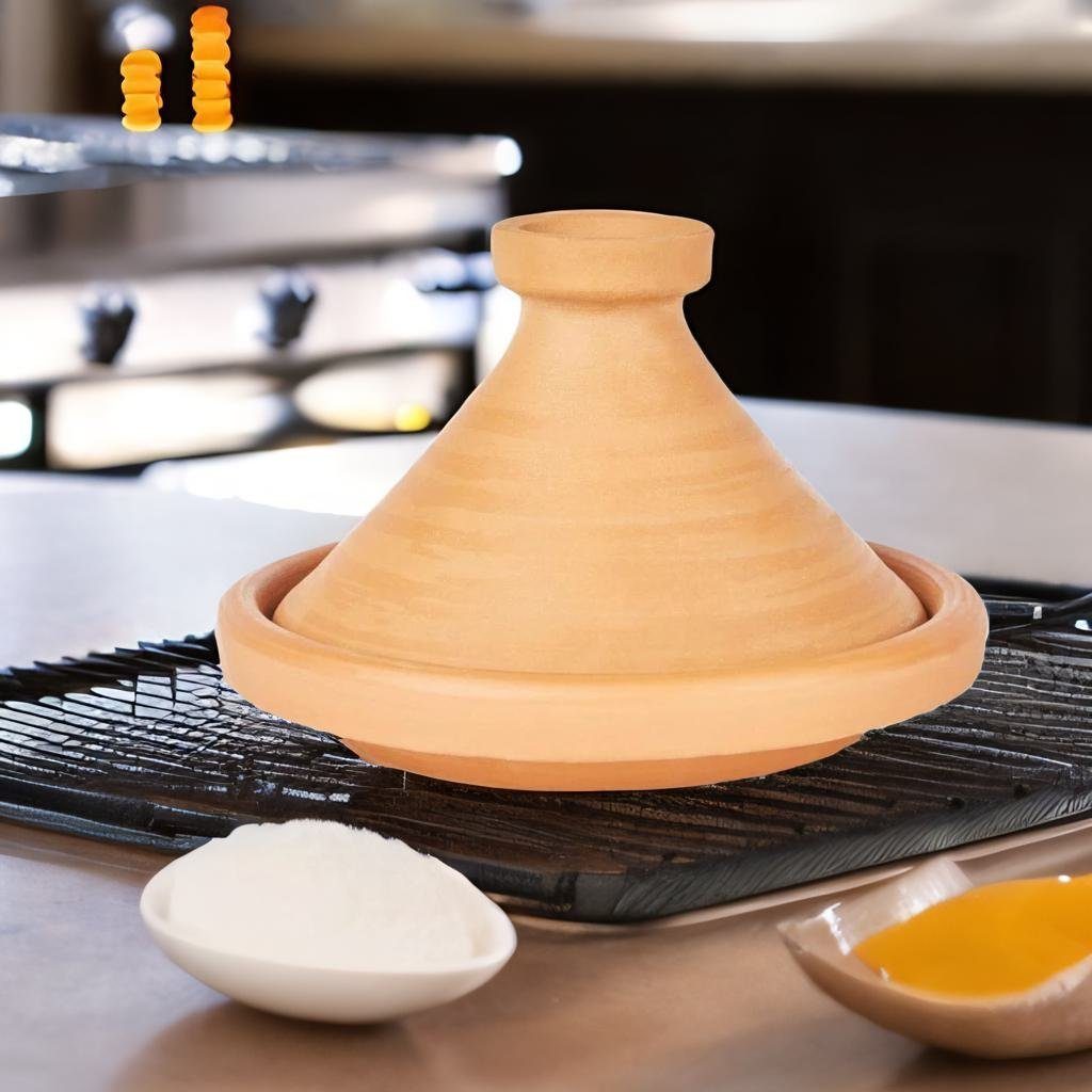 Marrakesch Orient & Mediterran Interior Dampfgartopf Marokkanische Tajine Aladin, Topf zum Kochen, Schmortopf Unglasiert, Ton (1-tlg), Handarbeit