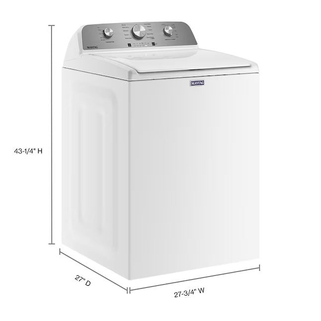 Maytag 4.5-cu ft High Efficiency Agitator Top-Load Washer (White)