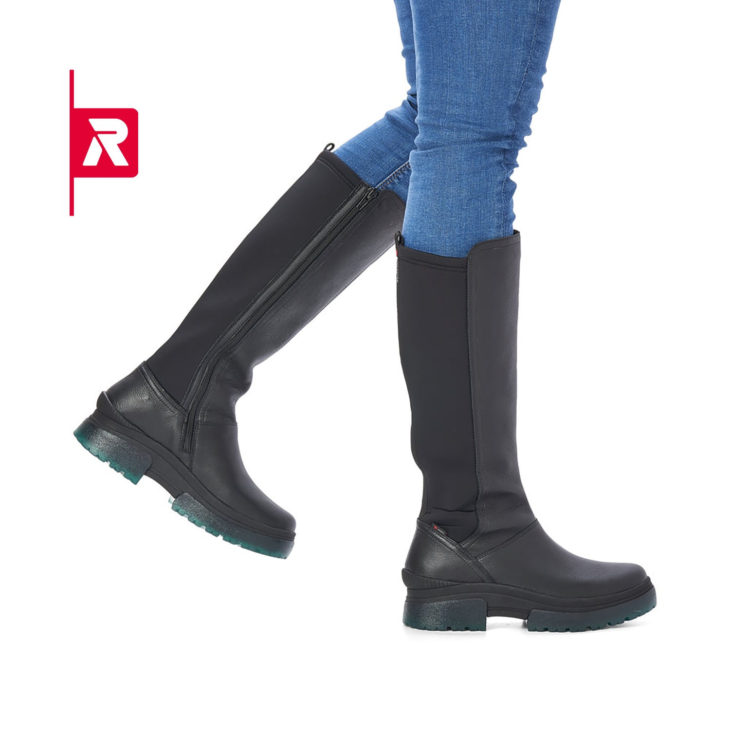 Rieker EVOLUTION Damen Hochschaftstiefel midnight black