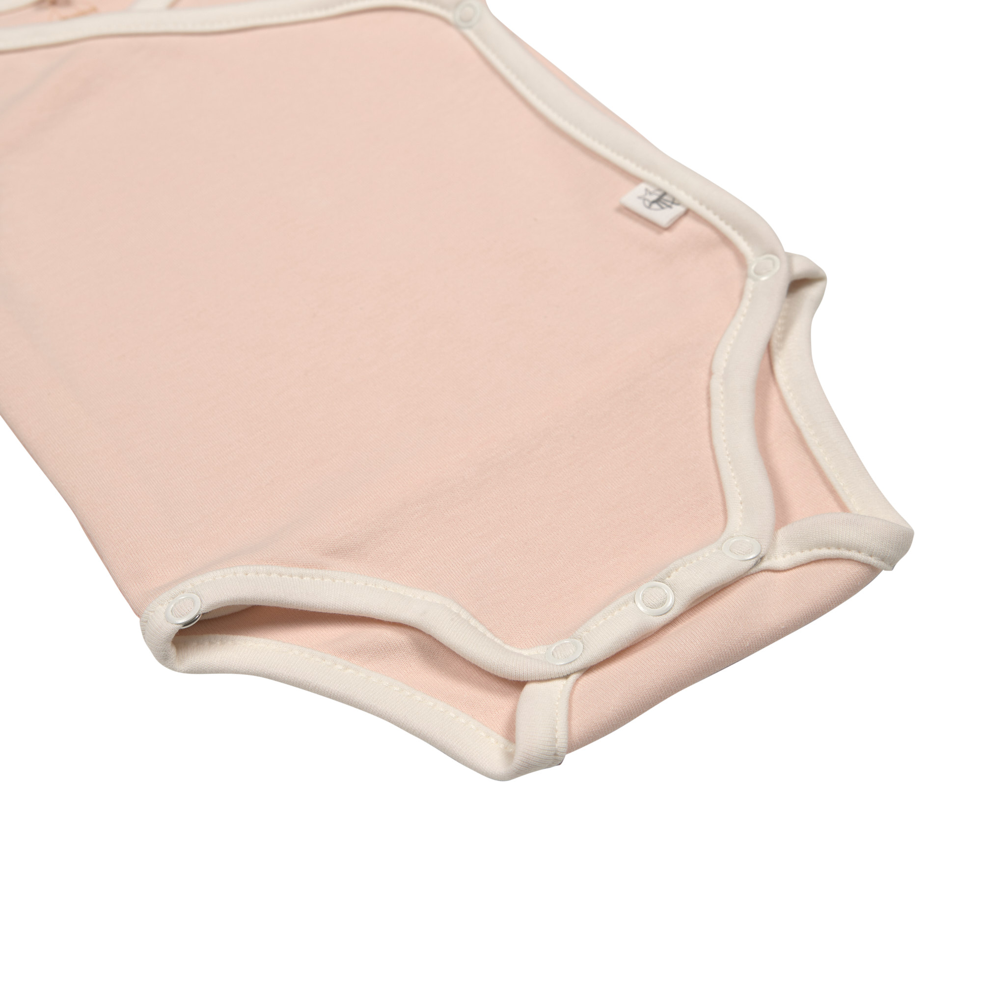 Baby Wickelbody (2er Set) kurzarm - Bio Baumwolle, Rosa Oliv