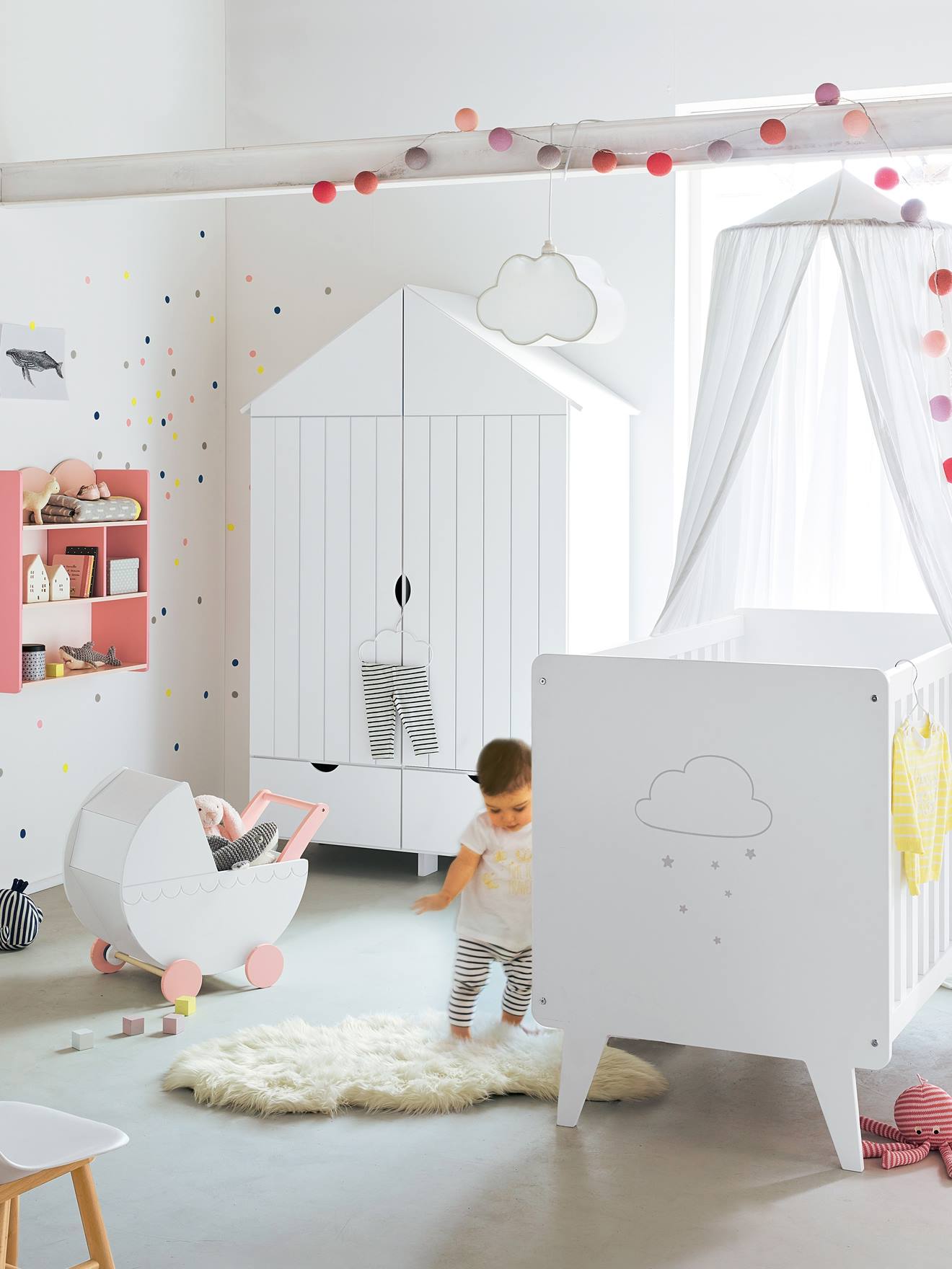 Vertbaudet Kinderzimmer Kleiderschrank HOLIDAYS - weiß