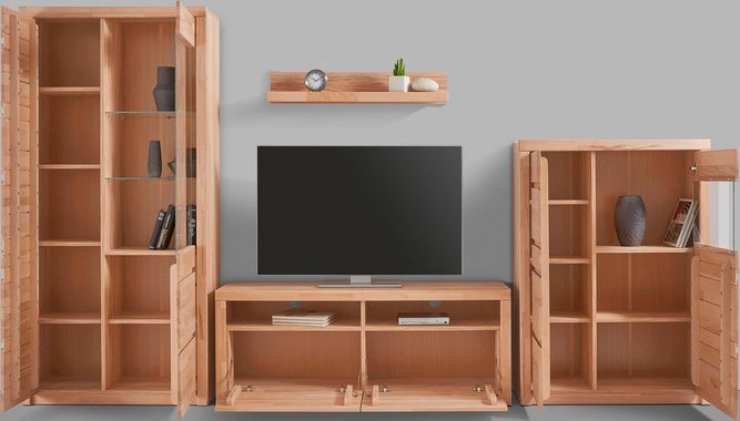 Woltra Wohnwand Silkeborg, (Set, 4-St), teilmassives Holz