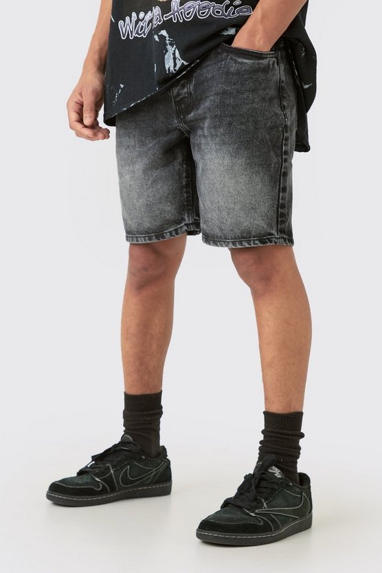 Slim-Fit Jeansshorts mit Bund