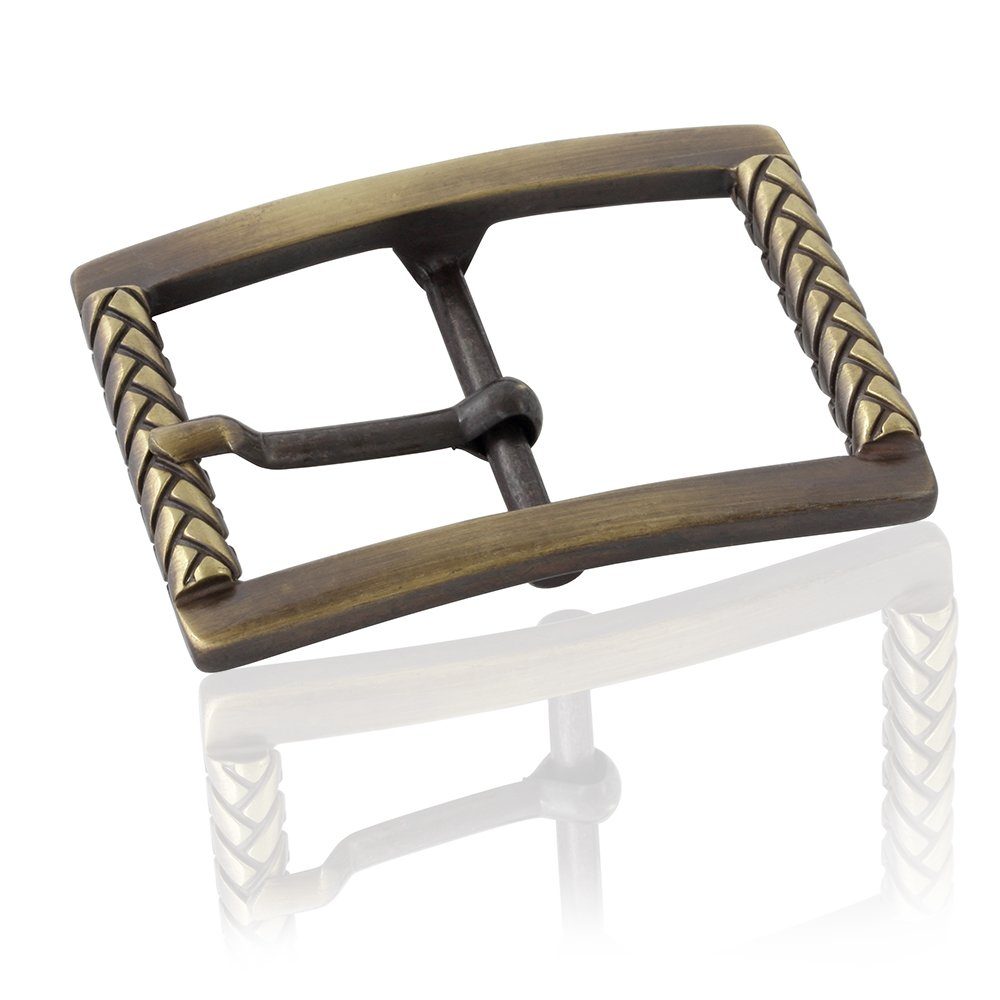 FREDERIC HERMANO Gürtelschnalle 40mm Zamak Gold - Buckle Braided - 306707620020