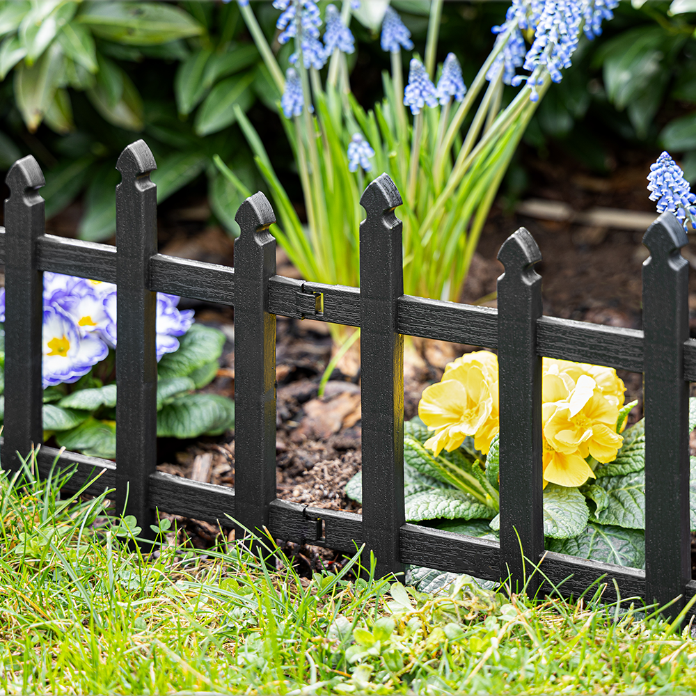 Powertec Garden Gartenzaun-Set 10 teilig aus PP, ca. 60 x 30,5 cm