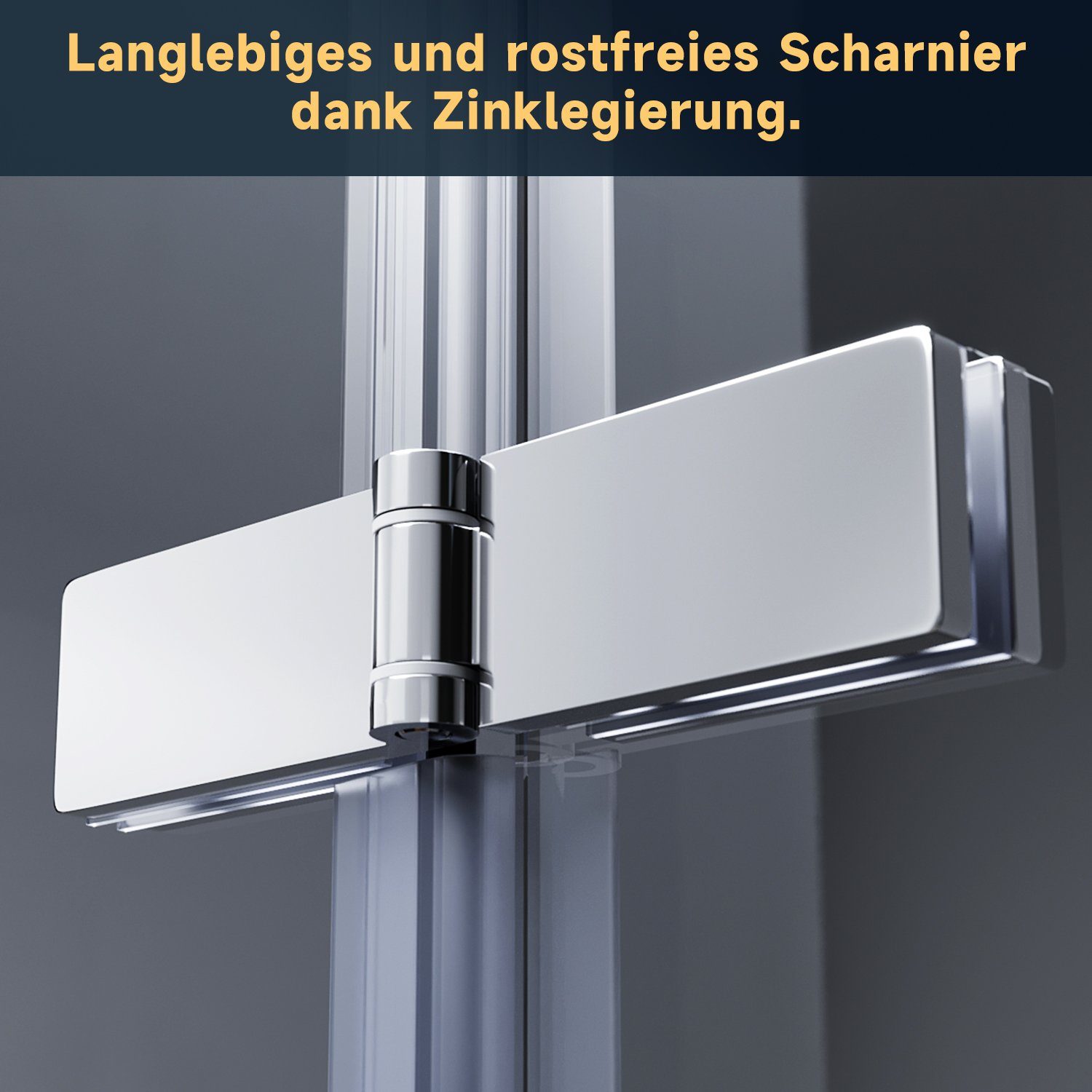 SONNI Badewannenaufsatz 2-fache Badewannenabtrennung, Nanobeschichtetes Glas, 100cmx130cm