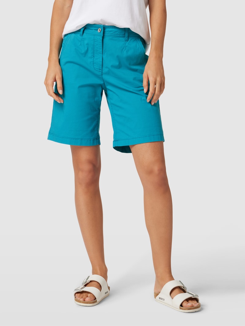 Bermudas mit französischen Eingrifftaschen in petrol