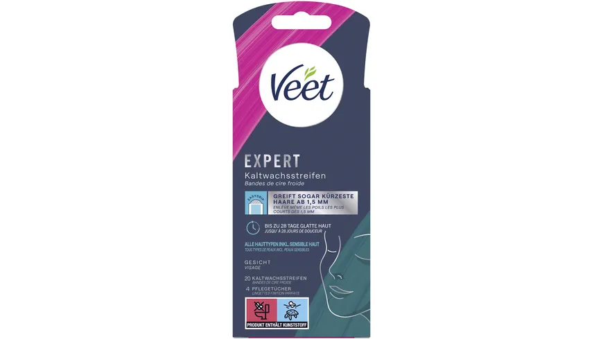 Veet Expert Kaltwachsstreifen Gesicht