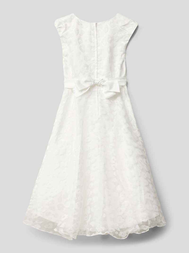 Kleid mit Rundhalsausschnitt in ecru