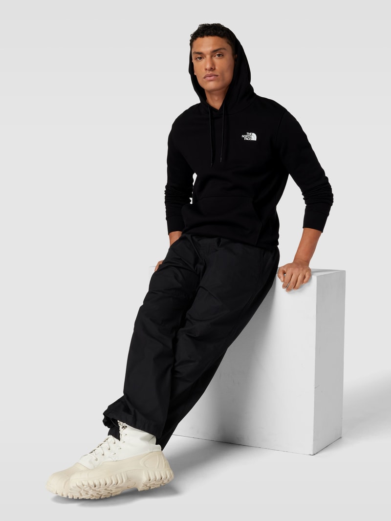 Hoodie mit Label-Print Modell 'Simple Dome' in schwarz